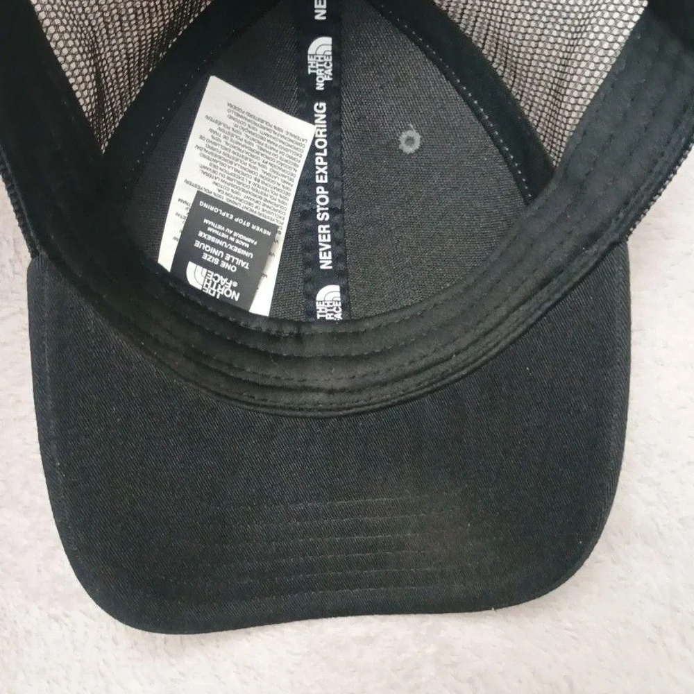The North Face Hat Cap Trucker Mens Black Mesh Adjustable Outdoor Hiking Mudder